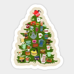 Coffee Christmas tree Sticker